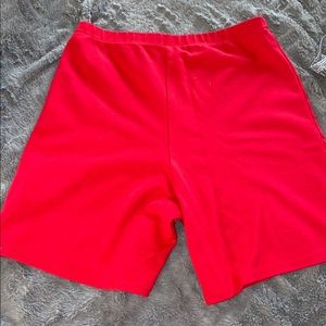 Red Biker Shorts